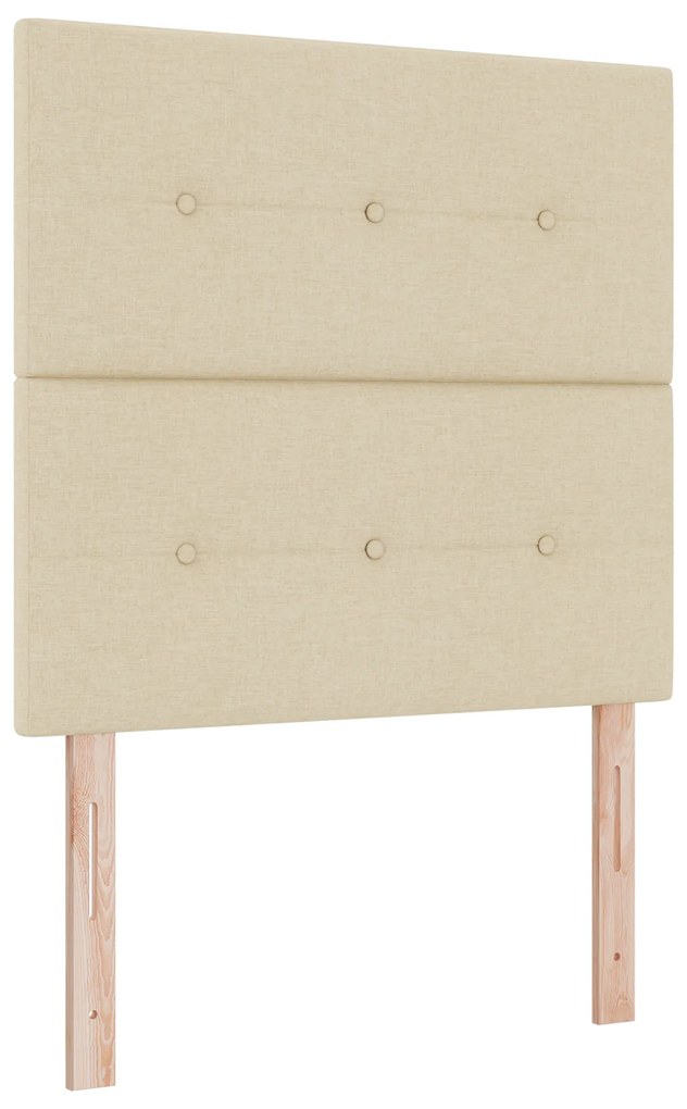 Cama Box Spring Creme com Colchão 80x200 cm Tecido