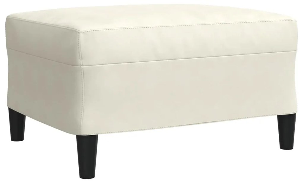 3 pcs conjunto de sofás com almofadões e rolos veludo creme