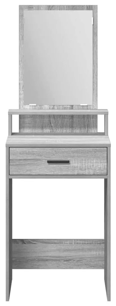 Mesa de Maquilhagem vidaXL com Gavetas Cinzento Sonoma 50x41x140 cm