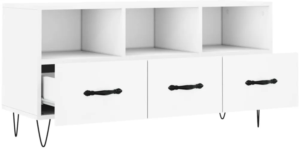 Móvel de TV 102x36x50 cm derivados de madeira branco