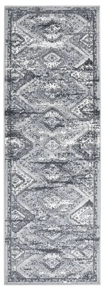 vidaXL Passadeira 80x250 cm polipropileno cinzento oriental