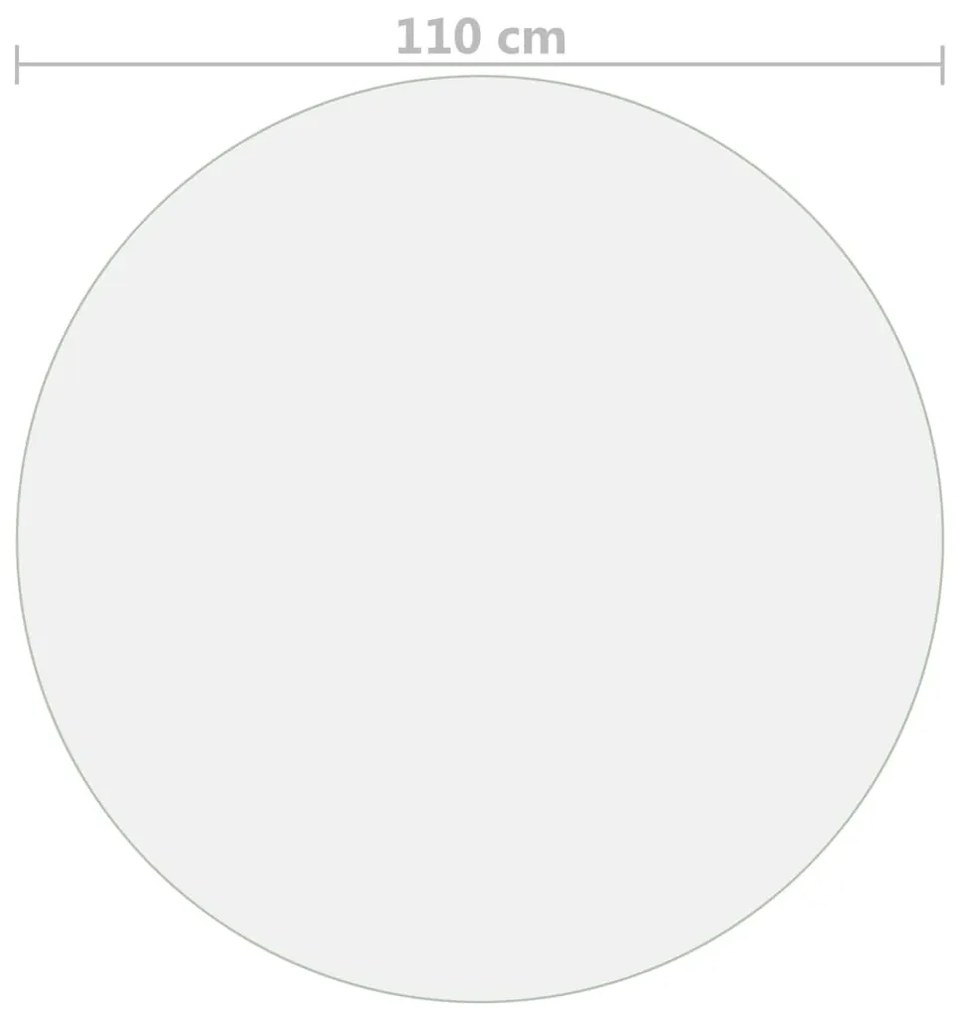Protetor de mesa Ø 110 cm 2 mm PVC mate