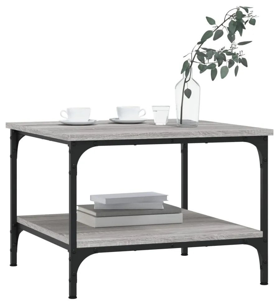 Mesa de centro 55x55x40 cm madeira processada sonoma cinza
