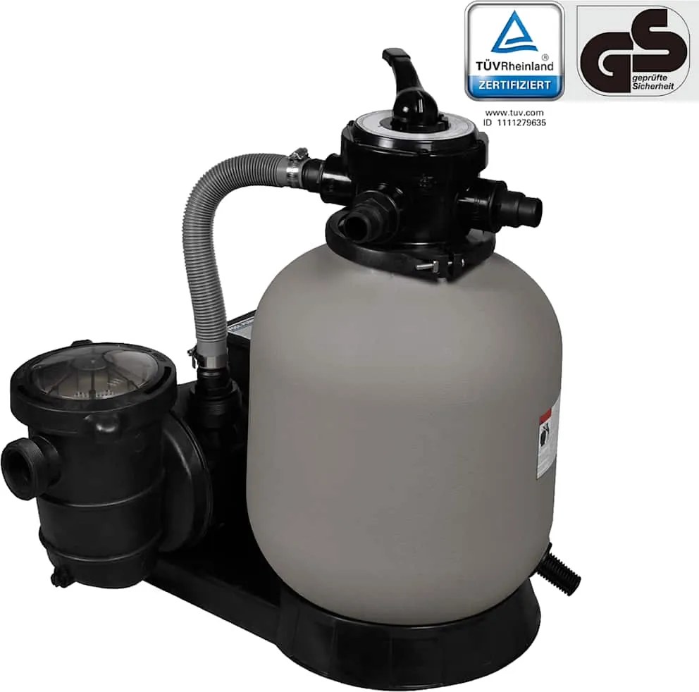 90396 vidaXL Bomba de filtro de areia 600 W 17000 l/h