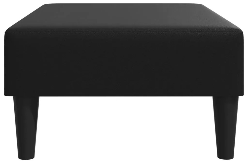 Apoio de pés 77x55x31 cm couro artificial preto