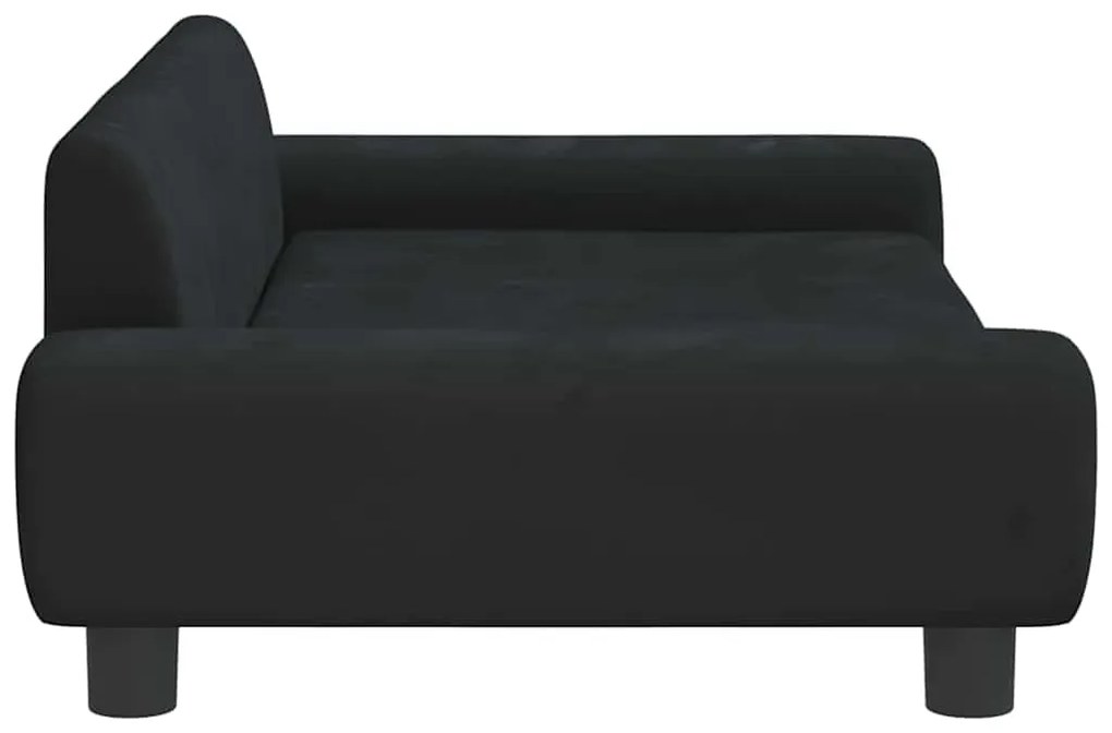 Cama para cães 100x54x33 cm veludo preto