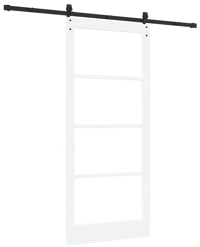 Porta Deslizante vidaXL com Conjunto de Ferragens "ORKDAL" Branca 93x2