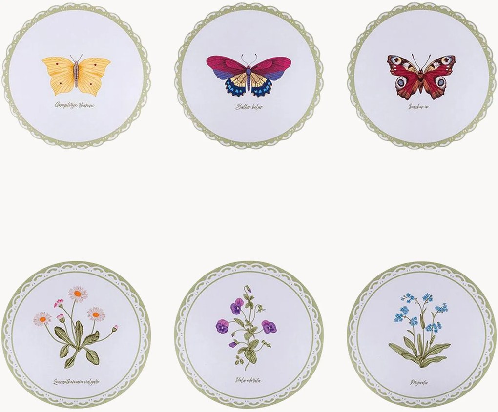 Individuais de mesa Botanist, conjunto de 6