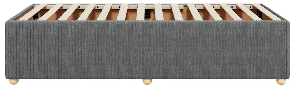 Estrutura de cama sem colchão 90x190 cm tecido cinzento-escuro