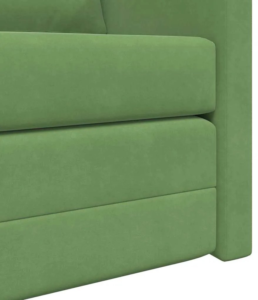 Sofá Loveseat Verde Claro Tecido, Madeira 2 Lugares Sofá Loveseat