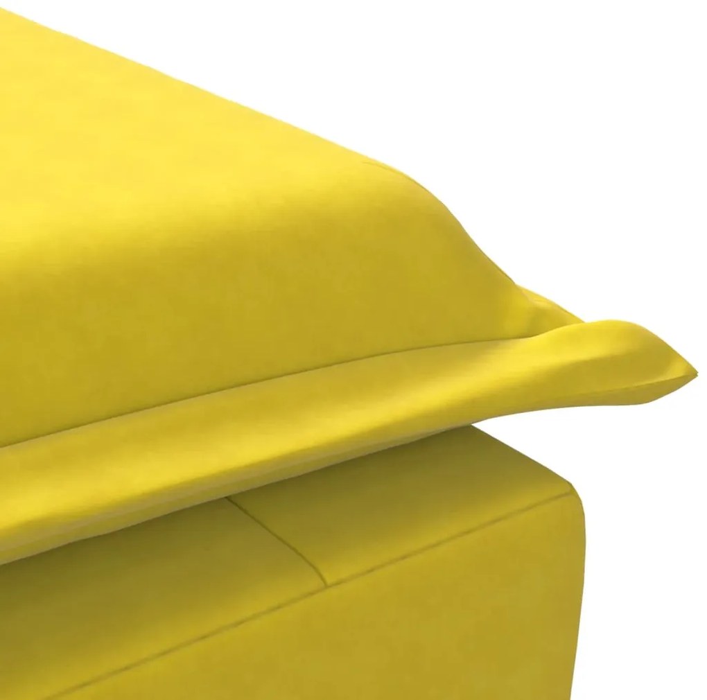 Chaise lounge de massagem com rolo veludo amarelo