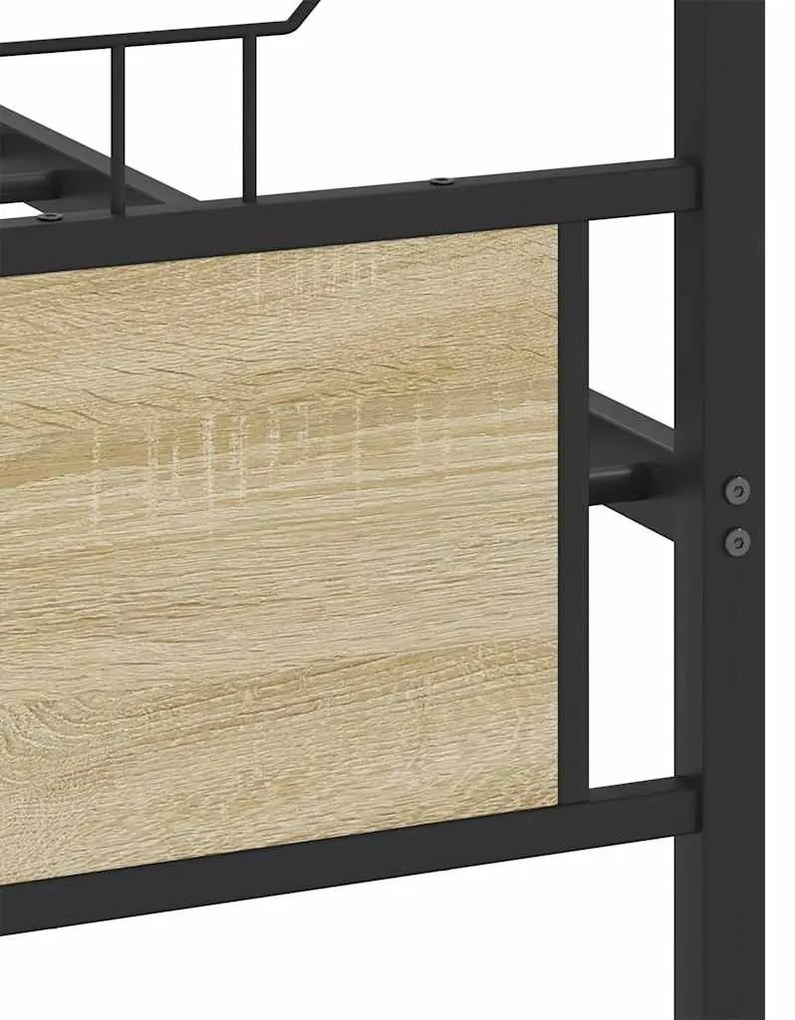Estrutura cama s/ colchão derivados de madeira carvalho sonoma