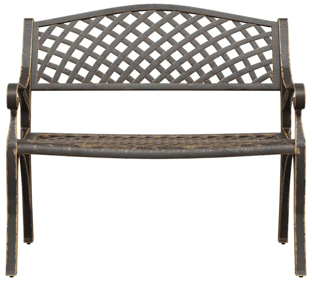 Banco de jardim 102 cm alumínio fundido bronze