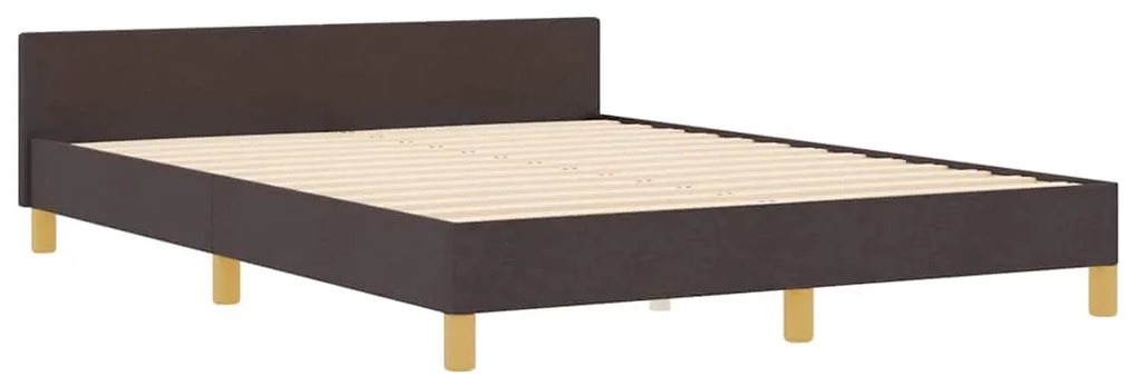 Estrutura de Cama vidaXL Castanho 140x200 cm Tecido