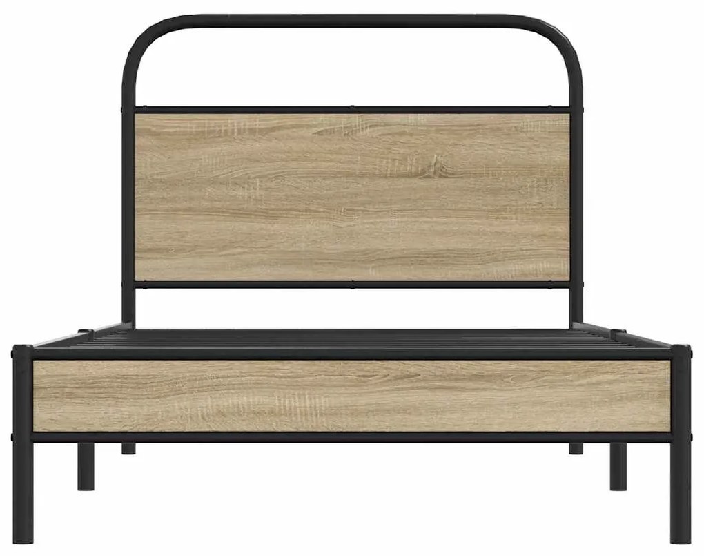 Estrutura cama s/ colchão derivados de madeira carvalho sonoma
