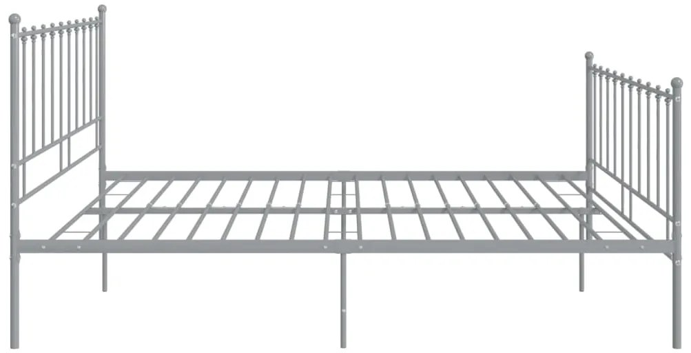 Estrutura de cama 180x200 cm metal cinzento