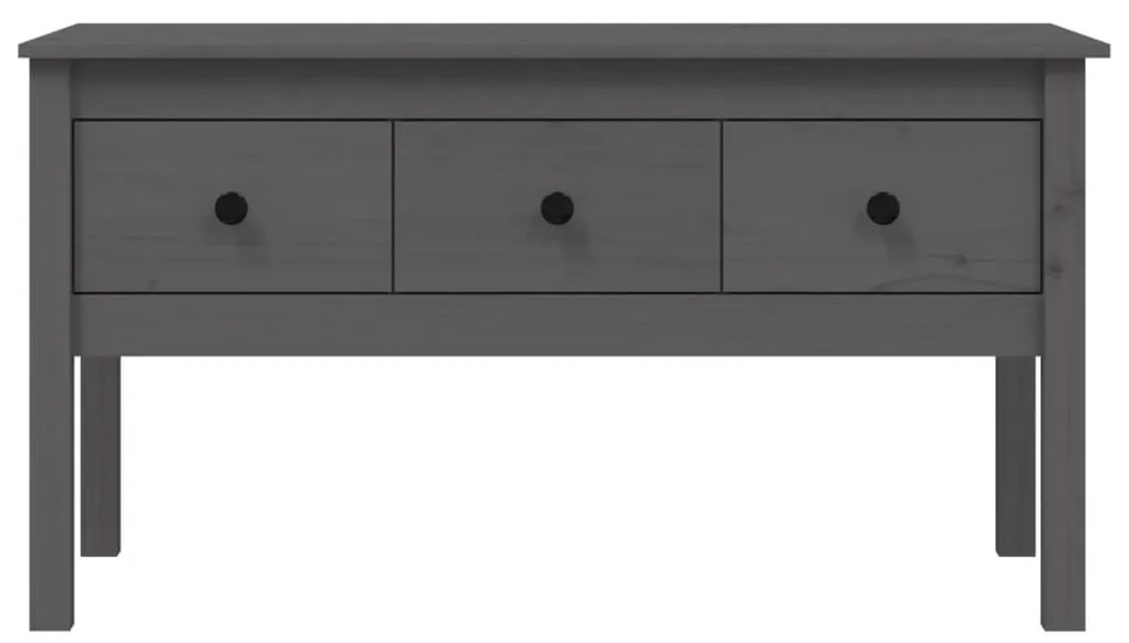 Mesa de centro 102x49x55 cm pinho maciço cinza