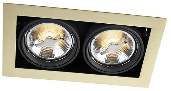 Foco embutido ajustável latão 2-luzes - Oneon Art Deco,Design,Industrial,Clássico / Antigo,Moderno
