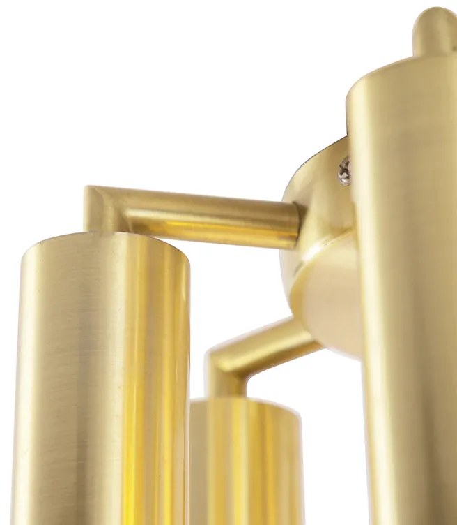 Candeeiro de teto Art Deco dourado 6 luzes - Tubi Art Deco