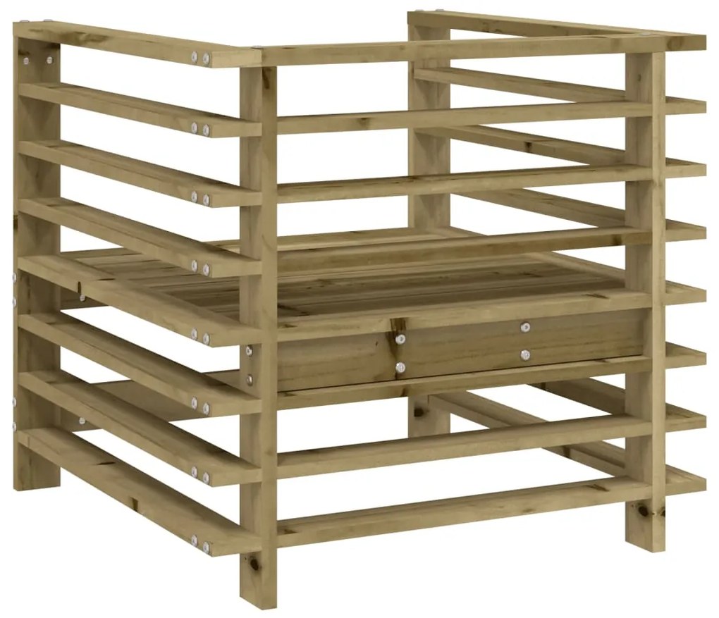 Cadeiras de jardim 2 pcs madeira de pinho impregnada