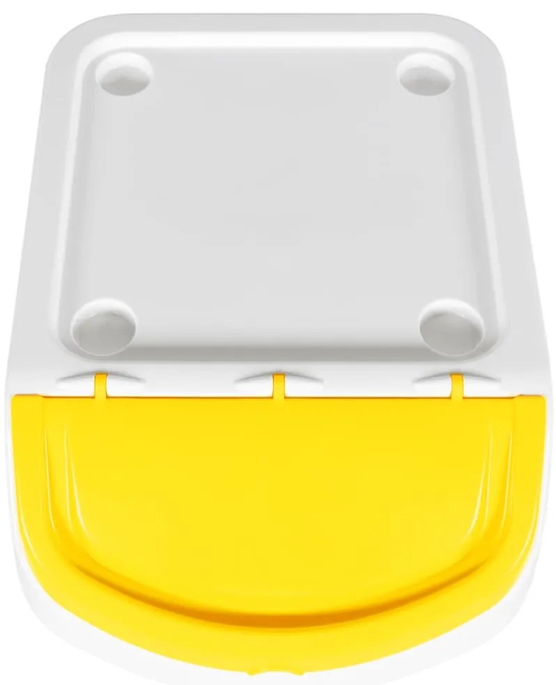 Caixotes do lixo com tampa empilháveis 3 pcs 78 L PP branco