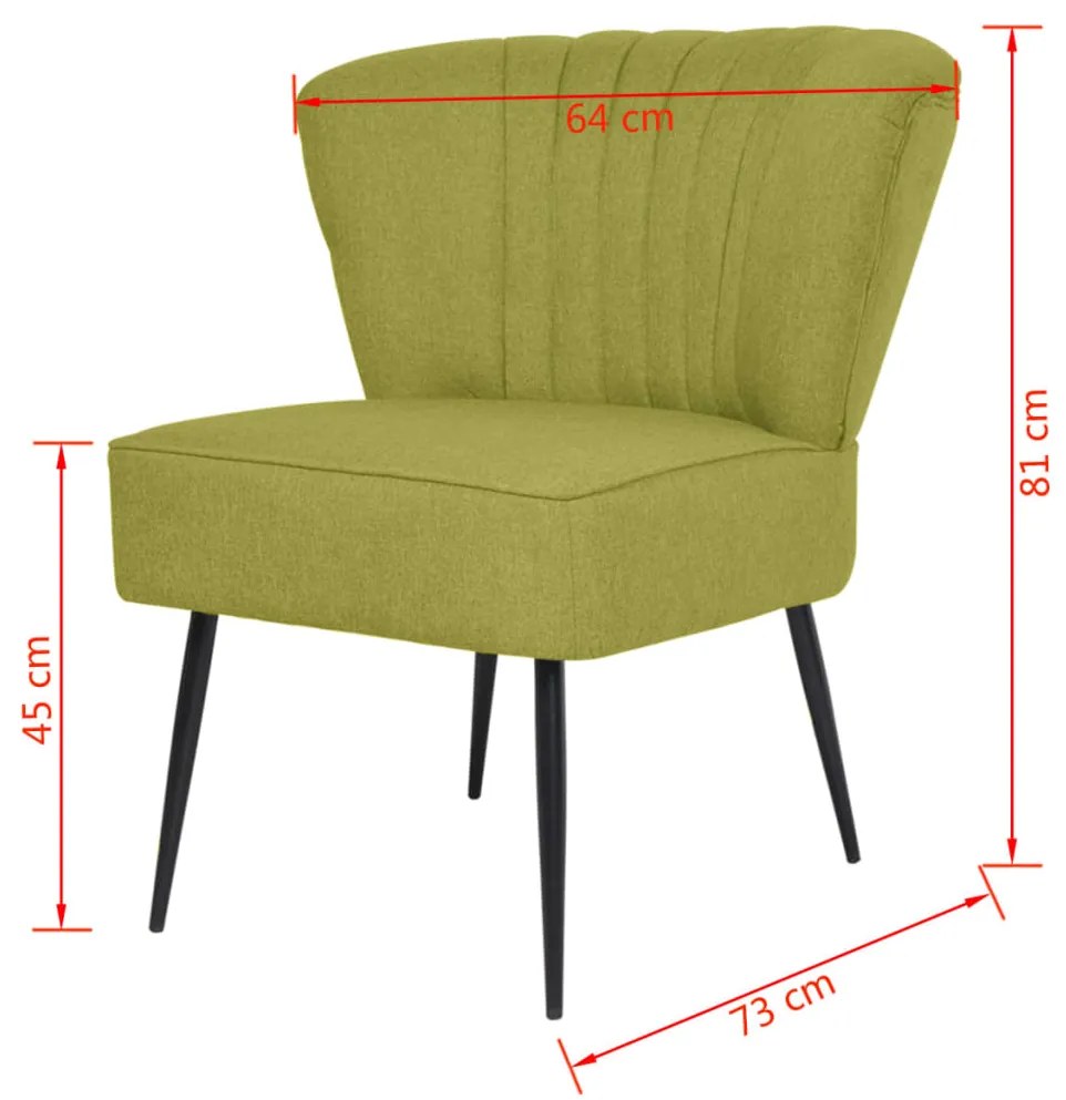 Cadeira de cocktail tecido verde