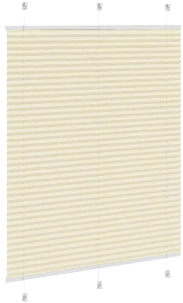 Creme Plissada Cega 105x150 cm Largura Tecido 104,4cm Poliéster
