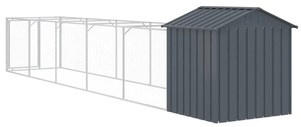 Casota para cães com telhado aço galvanizado antracite