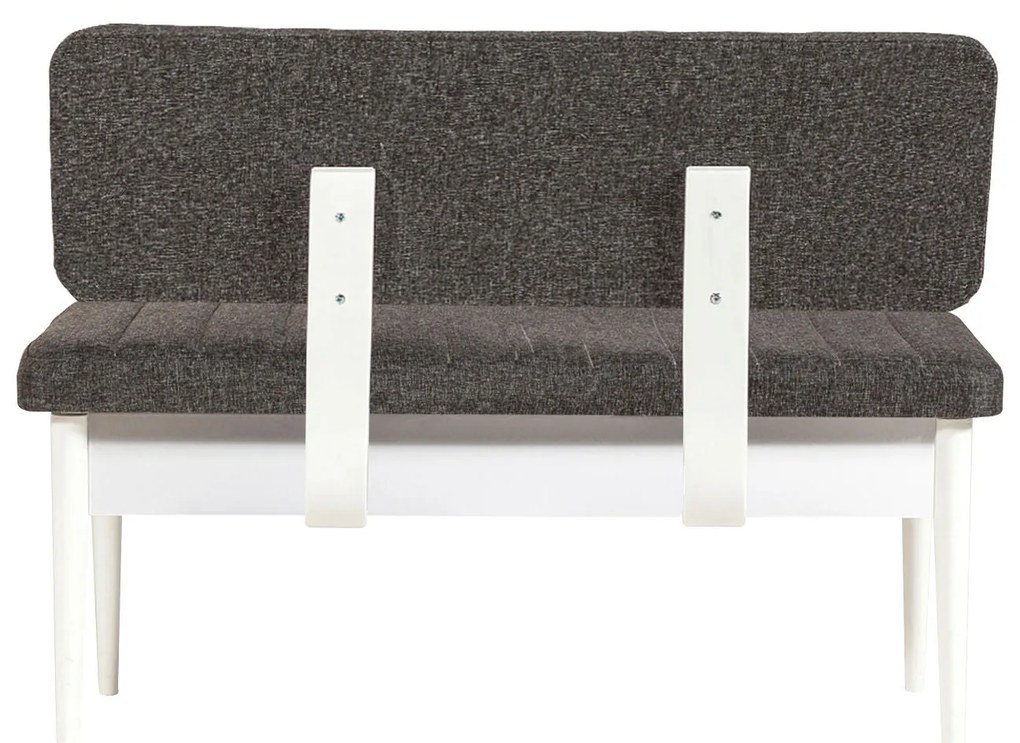 Conjunto de Mesa de Jantar Extensível Vina – Branco e Antracite – Mesa