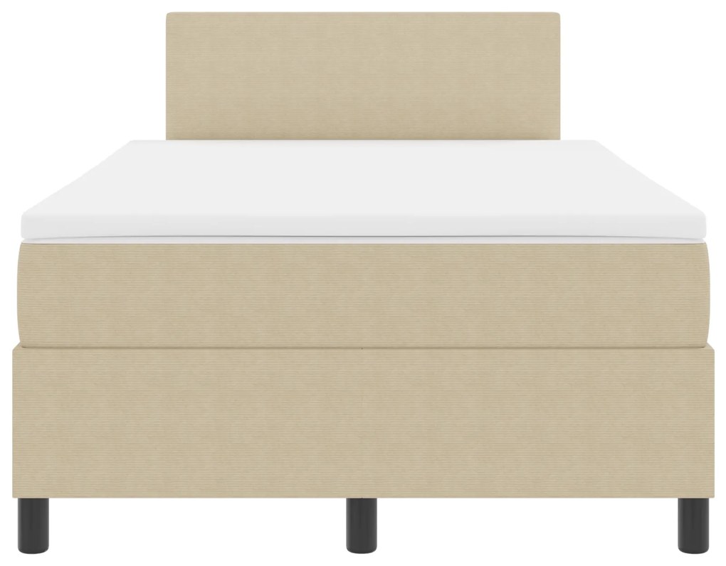 Cama Box com Colchão Verde Claro Cinza 120x200 cm Tecido de Veludo Cot