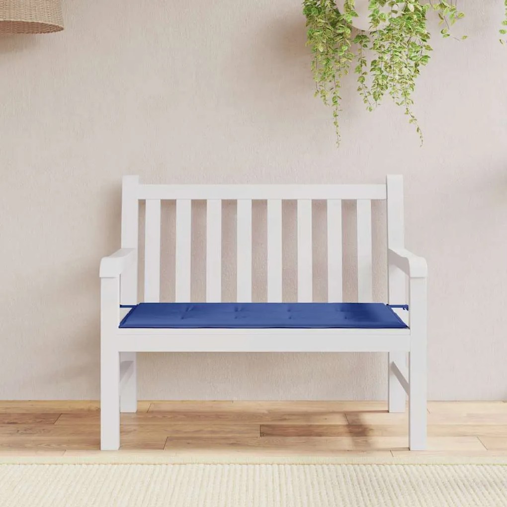 Almofadão p/ banco de jardim 120x50x4cm tecido oxford azul real