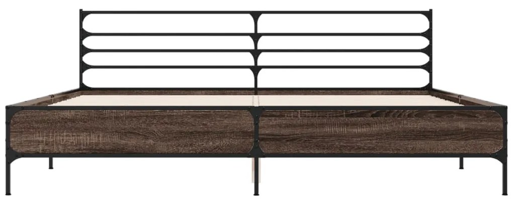 Estrutura de cama 200x200cm derivados madeira/metal