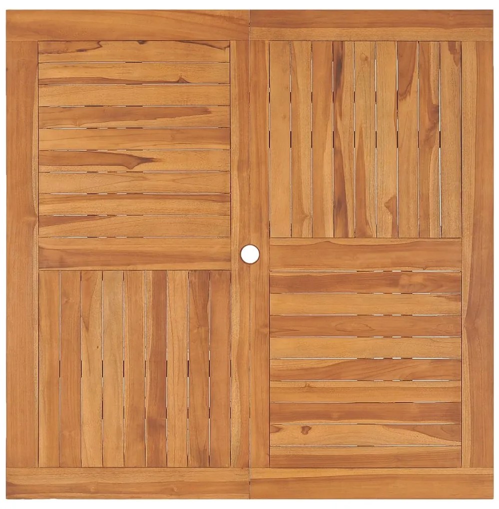 Mesa de jantar p/ jardim 110x110x75 cm madeira de teca maciça