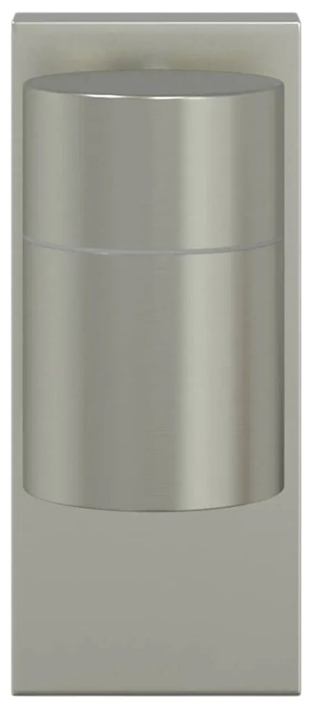 Luzes de Parede Externas 2 pcs Aço Inoxidável Prata IP44