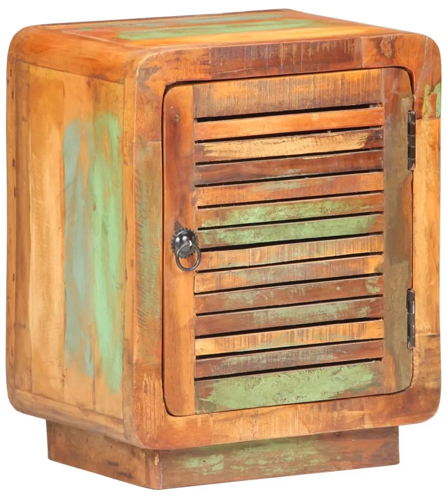 Mesa de cabeceira 40x30x50 cm madeira recuperada maciça
