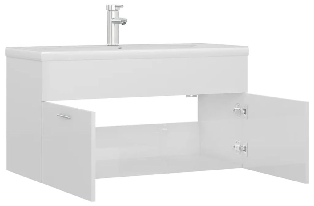 Armário lavatório + lavatório embutido derivados de madeira