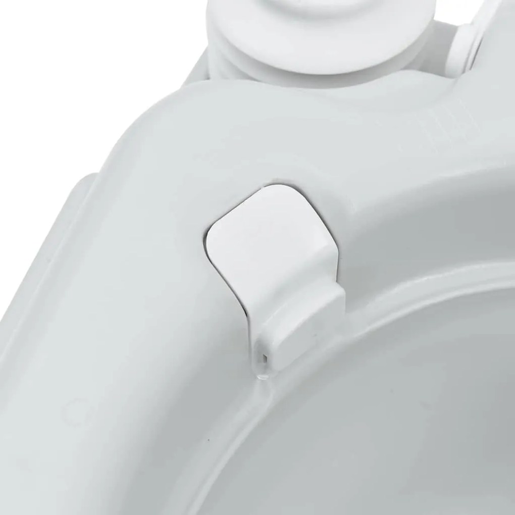 Vaso Sanitário Portátil vidaXL Cinza e Branco Plástico 20 L