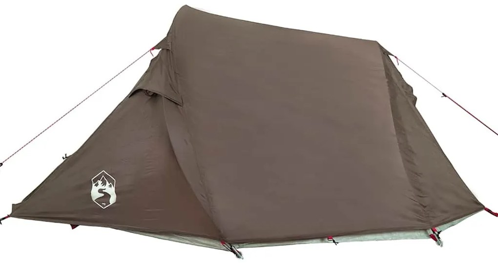 Tenda de campismo túnel para 2 pessoas impermeável castanho
