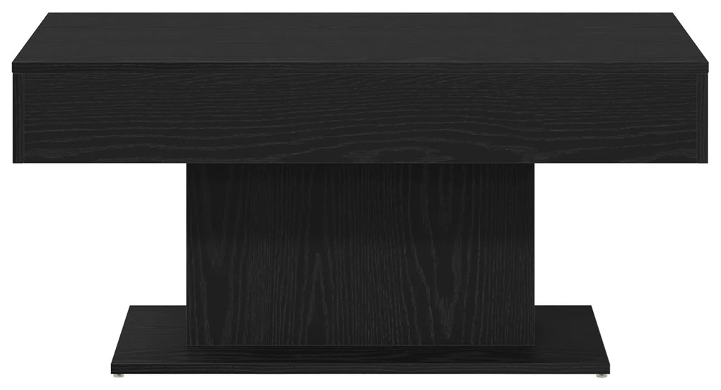 Mesa de Café vidaXL Preta em Carvalho 96x50x45 cm Madeira Revestida