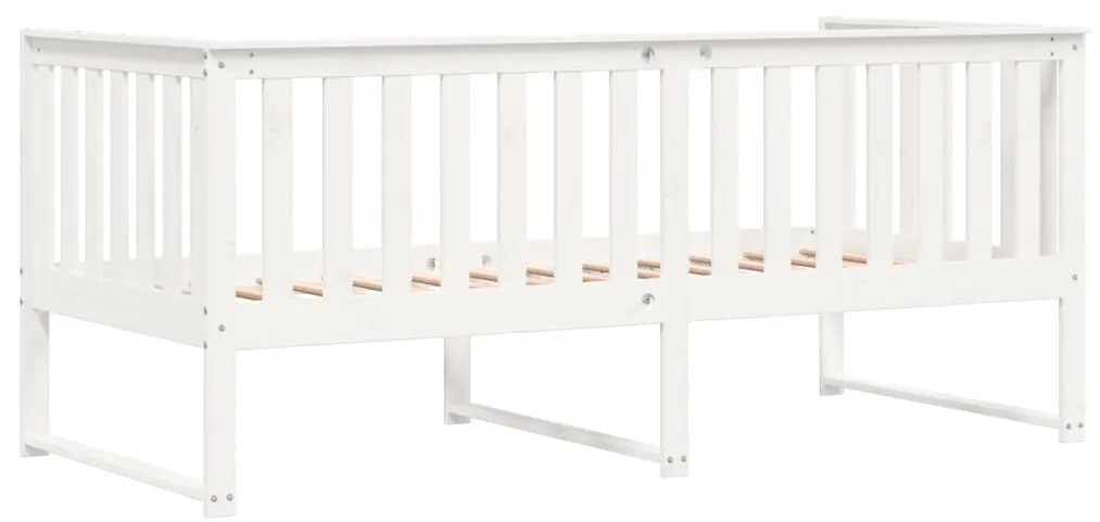 Sofá-cama sem colchão 90x190 cm madeira de pinho maciça branco