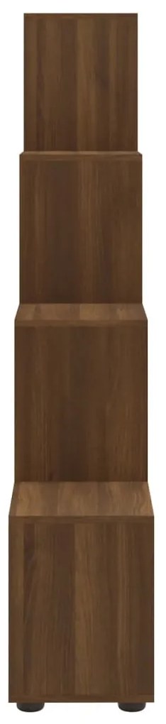 Estante escada derivados de madeira 142 cm carvalho castanho