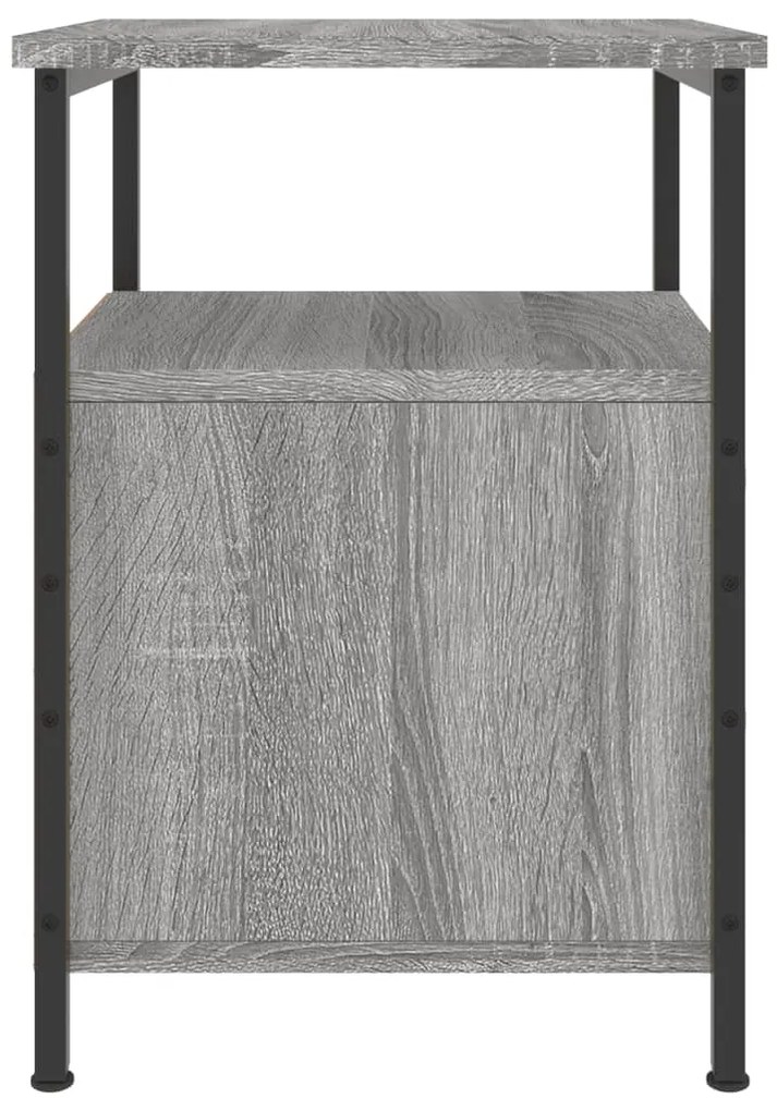 Mesa cabeceira 34x35,5x50 cm derivados madeira cinzento sonoma