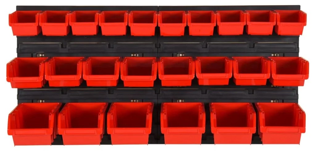 26pcs conjunto prateleiras de oficina 77x39cm PP vermelho/preto