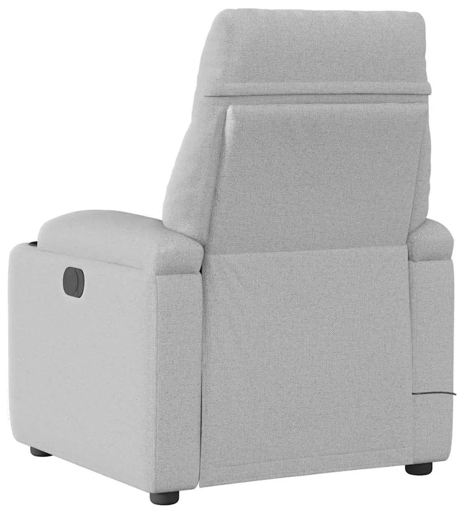 Cadeira de massagem reclinável tecido cinzento