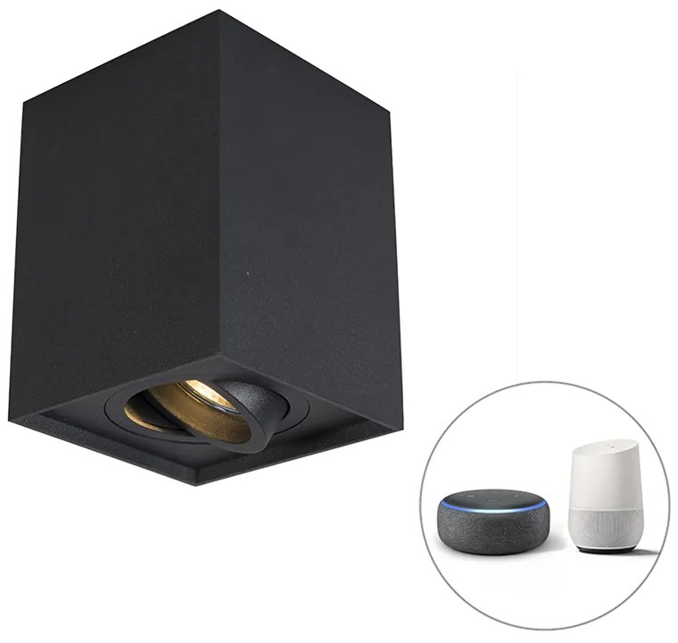 LED Foco inteligente preto ajustável com Wi-Fi GU10 - Quadro Up Moderno,Design