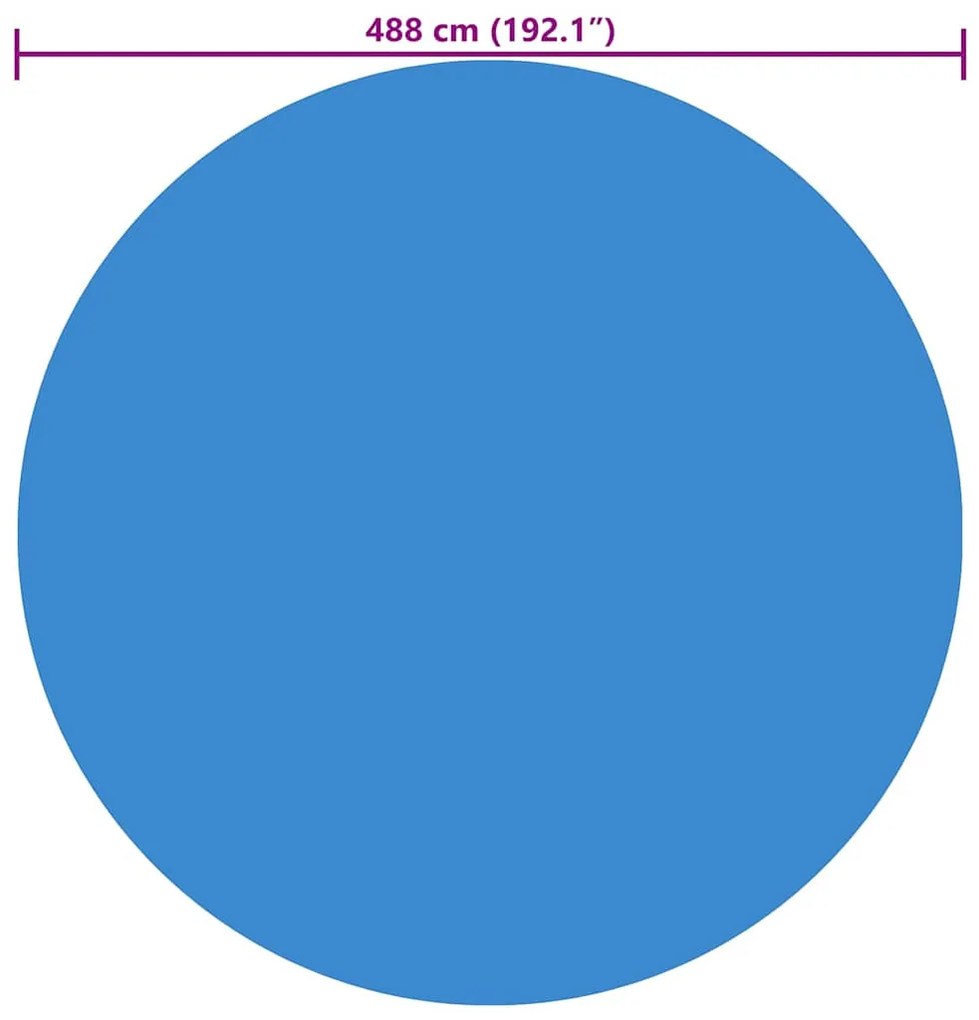 Cobertura de piscina redonda 488 cm PE azul