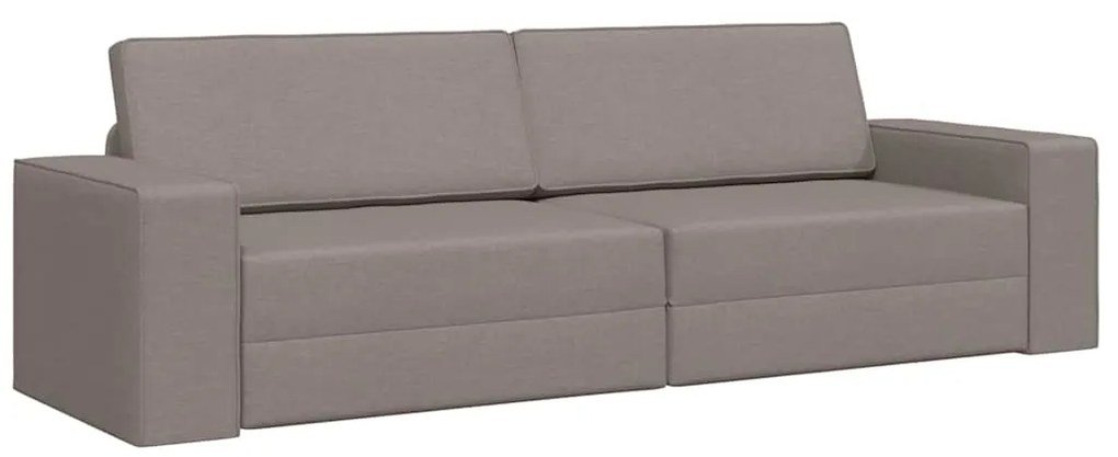 Sofá-Cama de Chão 2 em 1 Taupe 245x150x60.5 cm Tecido