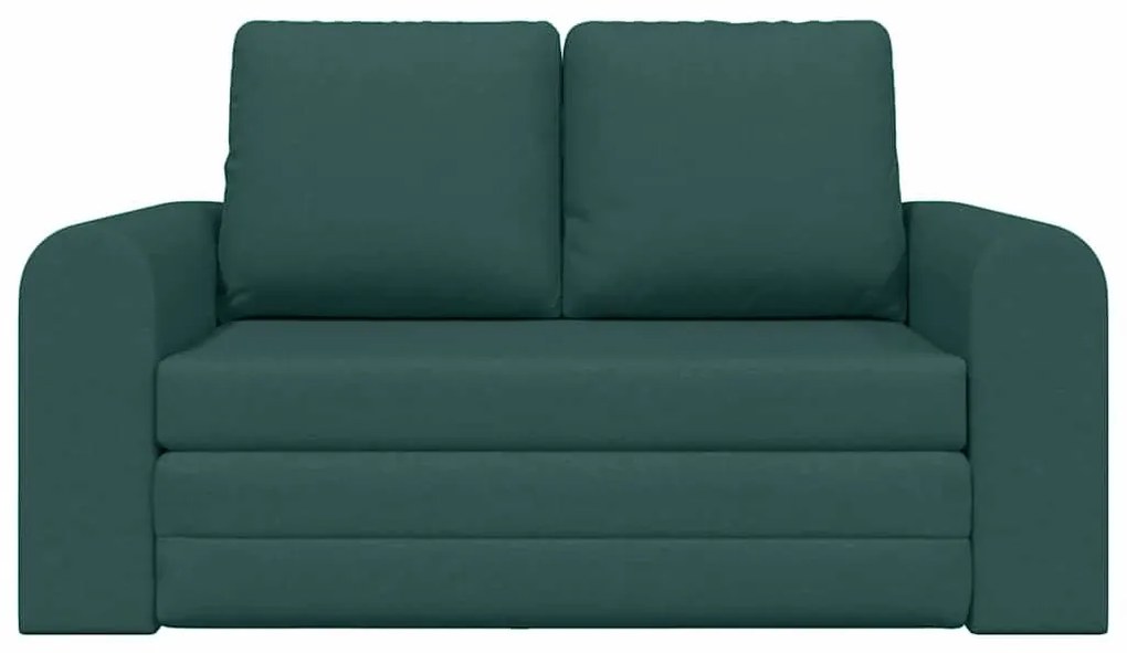 Sofá-Camas 2 em 1 Verde Escuro 148x71x83 cm Tecido