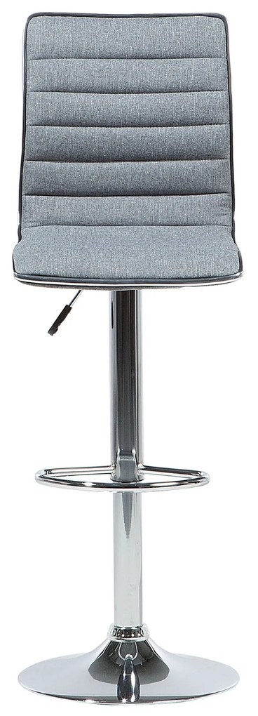 Conjunto de 2 bancos de bar em tecido cinzento LUCERNE Beliani