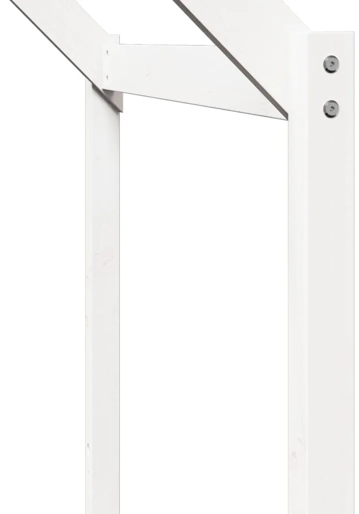 Telhado de cama infantil 203x95,5x142 cm pinho maciço branco